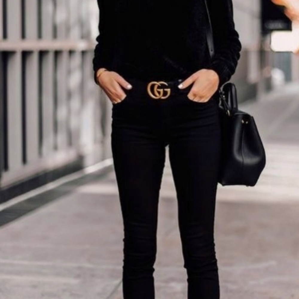 Gucci Black Leather Belt, 90 cm, Size M - Picture 4 of 4